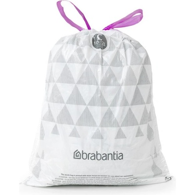 Торбички за кош Brabantia PerfectFit Sort&Go/Touch N 647035, Размер C, 10-12 л, 20 броя, Бял (647035)