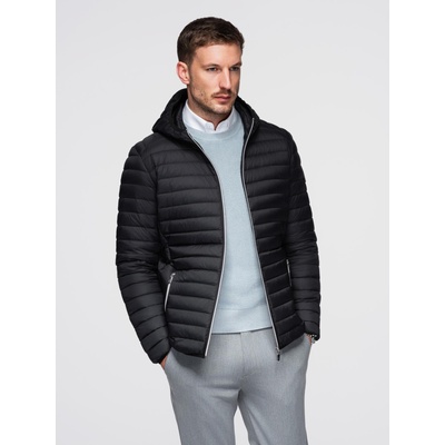 Ombre Clothing Мъжка ултралека яка от естествено прахово пухче с джоб - черна V1 OM-JALP-0211 Ombre Clothing Ombre Clothing | Cheren | МЪЖЕ | S