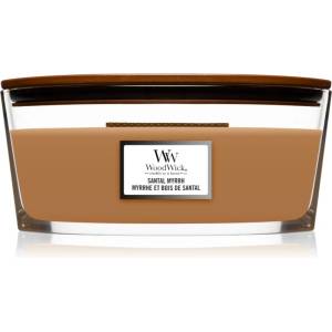 WoodWick Santal Myrrh ароматна свещ с дървен фитил (hearthwick) 453, 6 гр