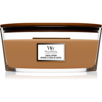 Image 1 of WoodWick Santal Myrrh ароматна свещ с дървен фитил (hearthwick) 453, 6 гр