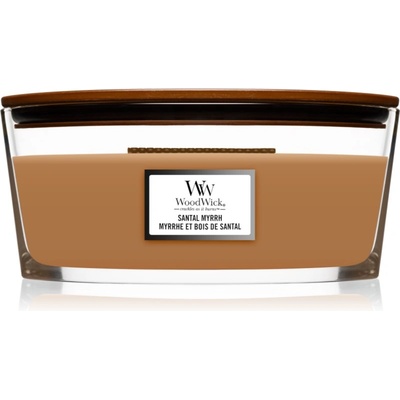 WoodWick Santal Myrrh ароматна свещ с дървен фитил (hearthwick) 453, 6 гр