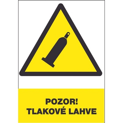 ČERVA EXPORT IMPORT a. s CERVA 12362 T. / Табела за безопасност "ВНИМАНИЕ! БУТИЛКИ ПОД НАЛЯГАНЕ" - 30x21 см (9903003799999)