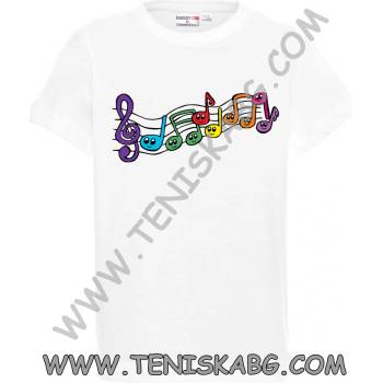 PROMOSTARS Тениска - Музикални ноти