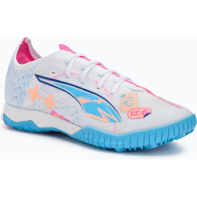 Футболни обувки PUMA Ultra 5 Match Vol. Up TT puma white/luminous blue/poison pink/fizzy melon