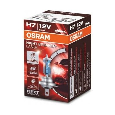 OSRAM žárovka H7 12V 55W PX26D NIGHT BREAKER® LASER (+150%)