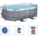 Bestway Овален басейн Bestway Steel Pro MAX 5614A, 305 х 200 х 84 см с филтърна помпа