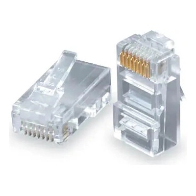 Konektor RJ45 CAT5E UTP 8p8c pro drát 100ks bal.