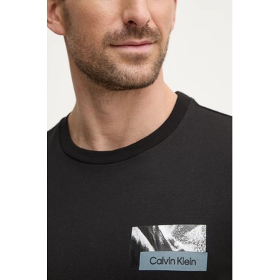 Calvin Klein Памучна тениска Calvin Klein в черно с принт K10K113799 (K10K113799)