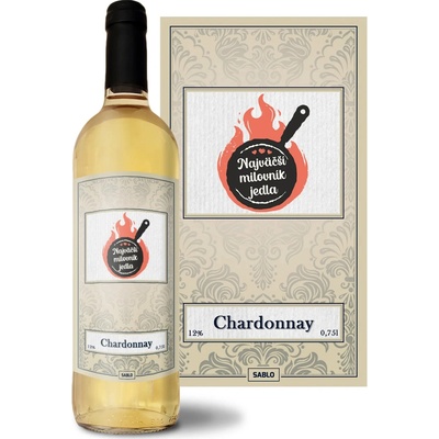 Sablio Najväčší milovník jedla Chardonnay biele suché víno 12 % 0,75 l (čistá fľaša)