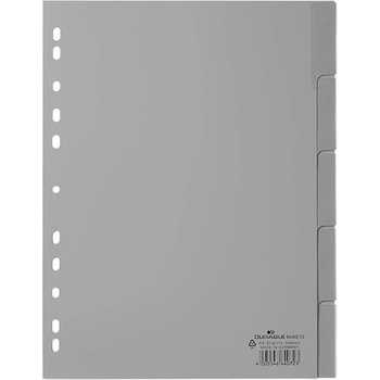 DURABLE Регистър durable пластмаса a/4 1-5 броя сив 644010 (644010)