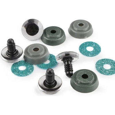 Bezpečnostní oči 20mm glitrové tyrkysové (1pár)
