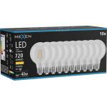 Mexen Vintis 10x LED филаментна крушка E27, G80, 6W, топла - 2700K, 720 lm, прозрачна (L155-E27-0627-00x10)