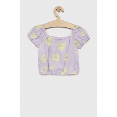 Gap Детска ленена блуза gap в лилаво с изчистен дизайн (603195.girls.woven.it.w)