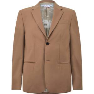OFF WHITE Сако OFF WHITE Men's Double Breasted Drill Relaxed Blazer - Camel