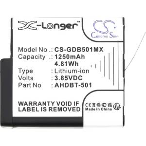 Cameron Sino Батерия за камера GOPRO Hero 5; Hero 6; Hero 7; Hero 8 AHDBT-501 3, 85V 1250mAh LIIon Cameron Sino (CS-GDB501MX) - xtreme