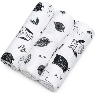 T-TOMI TETRA Cloth Diapers HIGH QUALITY Owls 70x70 cm 3 ks