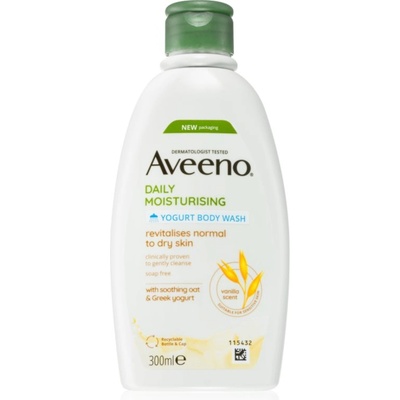 Aveeno Daily Moisturising Yoghurt body wash овлажняващ душ гел Vanilla & Yoghurt 300ml