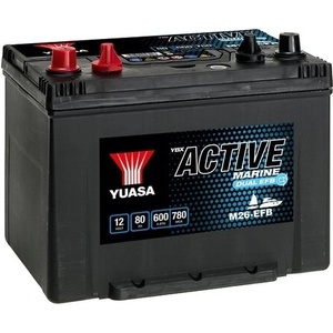 YUASA 80Ah 600A left+ M26-EFB