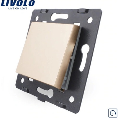 CB Elektro Tlacidlo 1/0, mechanické, modul, zlatá (LIVOLO)