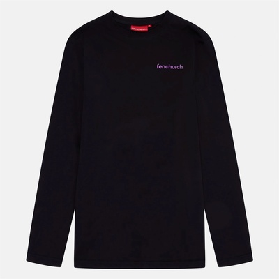 Fenchurch Тениска Fenchurch Men's Spencer Long-Sleeve T-Shirt - Black