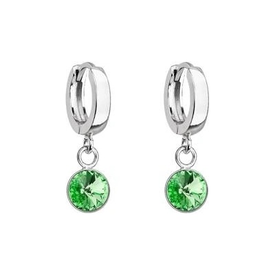 Pavona stříbrné visací s krystalem Crystals from Swarovski® Peridot 31300.3