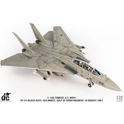 JC Wings F-14A Tomcat USN VF-41 Black Aces AJ102 Fast Eagle 102 USS Nimitz Gulf of Sidra August 19th 1981 1:72