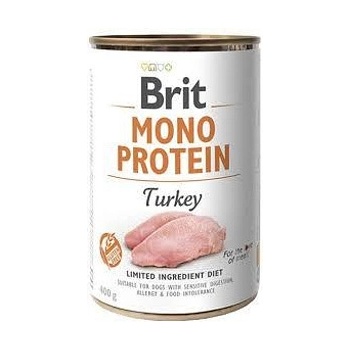 Brit Mono Protein Turkey - консервирана храна за кучета с 78% пуешко месо 0.400 кг