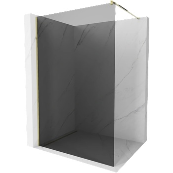 Mexen Kioto стена за душ Walk-in 140 x 200 cm, графит 8 mm, златна - 800-140-101-50-40 (800-140-101-50-40)