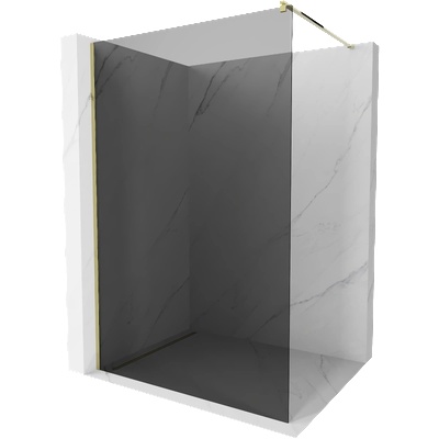 Mexen Kioto стена за душ Walk-in 140 x 200 cm, графит 8 mm, златна - 800-140-101-50-40 (800-140-101-50-40)