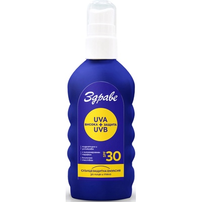 Здраве Sun Слънцезащитна емулсия за лице и тяло, SPF30, 150 ml