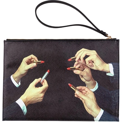 Seletti Taštička TOILETPAPER LIPSTICKS 21 x 15,5 cm černá
