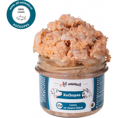 All Animals kočkopes Losos ve vlastní šťávě 200 g – Zboží Mobilmania