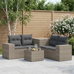 vidaXL Комплект дивани 6 бр. Сив и тъмен сив 55 x 55 x 37 см (3447568)