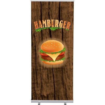 Jansen Display Set Roll-baneru Budget s vytištěným motivem, Hamburger, anglicky, 870 x 2080 mm