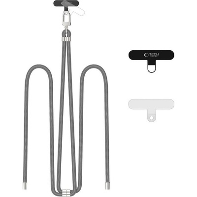 Šňůrka na krk Tech-Protect C7S Rope Crossbody šňůrka na mobil šedá