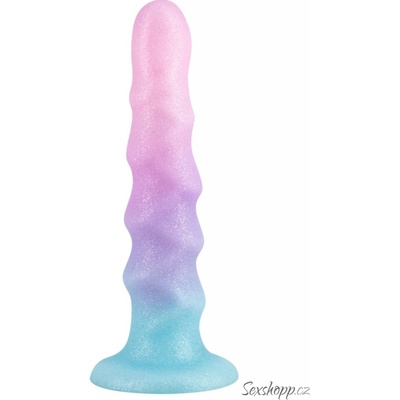 Lola Flow Unicorn silikónové dildo so zárezmi 17 cm