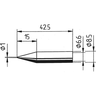 Ersa 842 BD pájecí hrot tužkový Velikost hrotů 1 mm Obsah 1 ks