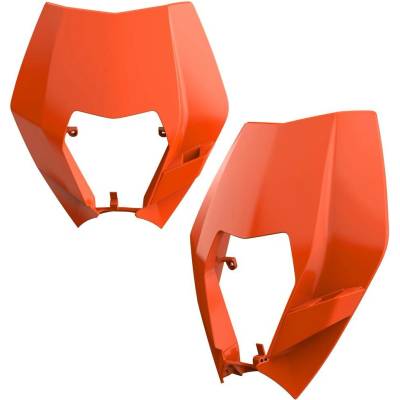 POLISPORT kryt předního světla KTM EXC / EXC-F / XC-W / XCF-W 125/150/200/250/300/350/450/500 08-13 barva oranžová (vzor OEM)