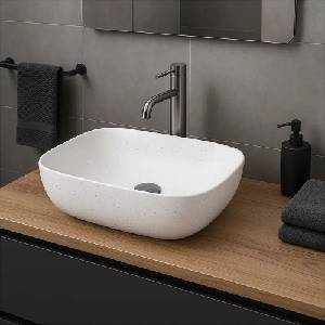Rea Belinda 46,5 cm matt white stone (5906366016332)