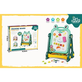 Image 1 of Armtoys МАГНИТНА ДЪСКА НА СТОЙКА С БУКВИ И ЦИФРИ ЖАБА