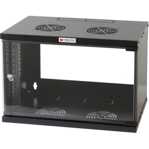 TECHLY I-CASE EL-1006B45 6U Стенен шкаф 60/45 еко черен (I-CASE EL-1006B45)