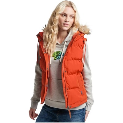 SUPERDRY Потник Superdry Vintage Everest Faux Fur vest - Orange (Pureed Pumpkin)