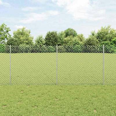 vidaXL Plot s řetězovým odkazem a sloupkem 10 x 1 m Pozinkovaná ocel
