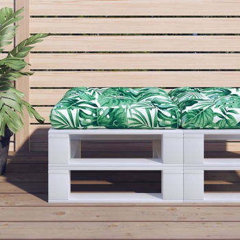 vidaXL Палетна възглавница, на листа, 58x58x10 см, текстил (360912)