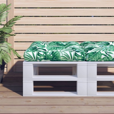 vidaXL Палетна възглавница, на листа, 58x58x10 см, текстил (360912)