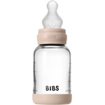 Bibs Стъклена бебешка бутилка Bibs - Със силиконов биберон, 120 ml, Blush (50191244) - ozone