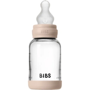 Bibs Стъклена бебешка бутилка Bibs - Със силиконов биберон, 120 ml, Blush (50191244) - ozone