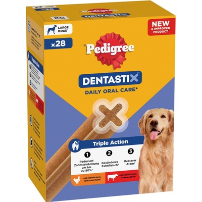 Pedigree Dentastix: každodenná starostlivosť o zuby pre veľkých psov >25 kg 28 x 1,08 kg