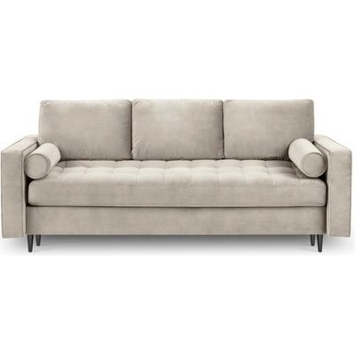 Milo Casa Бежов кадифен разтегателен диван Santo - Milo Casa (MIL_3SF_44_A3_SANTO4)