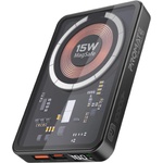 Promate Външна батерия ProMate TRANSPACK PowerBank MagSafe 15W / 3.0 QC, LCD, 10000mAh - Черна